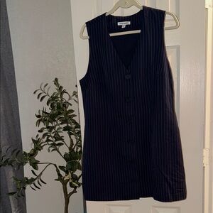 Steve Madden Navy Pinstripe Mini Dress